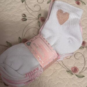 Juicy Couture Pink and White Women’s Socks-10 Pair